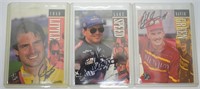 3pcs Nascar autograph cards Greed, Speed, Little