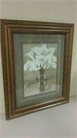 Framed Floral Wall Picture 27" X 23"