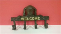 Adorable Cast Iron Dog Welcome Key Holder