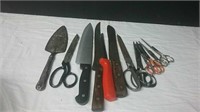 Knife & Scissor Lot Some Antique
