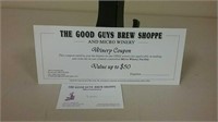 The Good Guys Brew Shoppe Riverview Winery Coupon