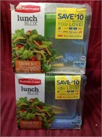 (2)Rubbermaid Lunch Blox Salad Kits