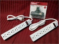 (2) 6-Outlet Surge Protectors & (1)Outdoor
