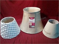 (3)Asst. Lamp Drum Shades