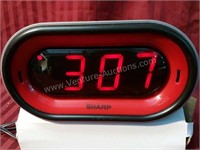 Sharp Digital Alarm Clock w/Super Loud Siren Alarm
