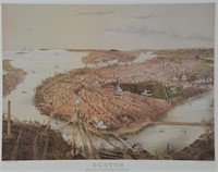 Birds -Eye View of Boston - Prang 1877