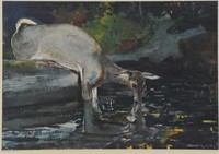 Winslow Homer - Deer Drinking