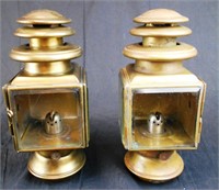Pair of Atwood #4 Brass Carriage Lamps