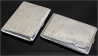 Two Sterling Silver Cigarette Cases