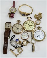 Estate Wrist and pocket watch group