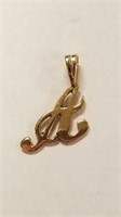 14 kt Monogrammed Charm