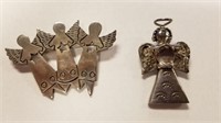 Sterling Angel Pendants/Brooches