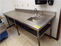 S/S prep table w/sink