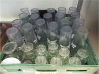 19 plastic water glass,