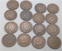 16 Indian head pennies back to 1889