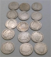 15 V Liberty head nickels