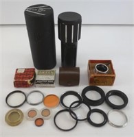 Lot of Vintage Camera Filters & Adapters