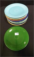 FIESTA PLATES, ASSORTED COLORS (12)