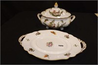 LIMOGES SOUP TUREEN WITH LID & UNDERPLATE