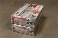 (2) Boxes Winchester .243 Win 100GR Soft Point
