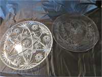 Cut glass cake plates