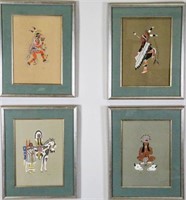 FOUR NATIVE AMERICAN OFFSET LITHOGRAPHS BY STEPHEN