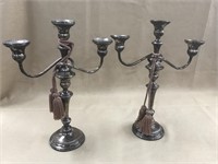 2 Sterling Silver Candle Stick Holders