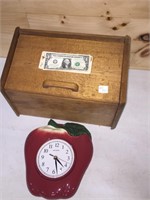 Bread Box and Apple Clock