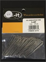 100pcs - .030 Wire Jigging Spoon Form (1 1/8)