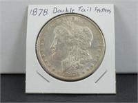 1878 Doubled Tail Feathers Morgan Silver Dollar