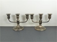 2 Weighted Sterling Candle Holders