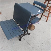 School desk  & chair (cast iron frame)