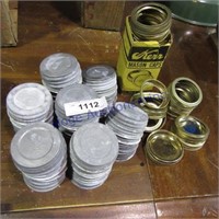 46 zinc lids & rings