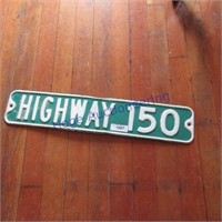 Highway 150 street sign