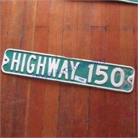 Highway 150 street sign
