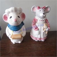 2 mice cookie jars