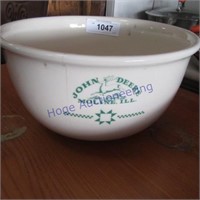 Crock bowl w/JD Moline advertising