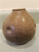 Brown Vase, Unsigned, 5" Tall