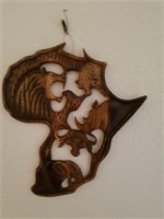 Carved Wooden African Art - About 12" At Tallest