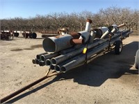 Two Wheel Pipe Trailer With 6 Inch Aluminum Pipe