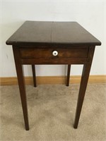 EARLY SIDE TABLE WITH PORCELAIN PULL-CLEAN