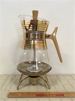 VINTAGE COFFEE CARAFE WITH WARMING STAND