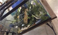 Reptile tank with accessories fog machine and