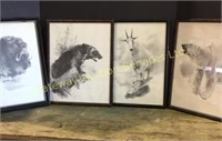 Set of four pictures -  Animals in the wild