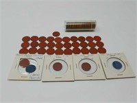 Red and Blue OPA Ration Cardboard Tokens