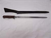 King Haakon 7 19" Bayonet With Leather Scabbard