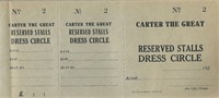 Carter, Charles. Entire Booklet of Tickets