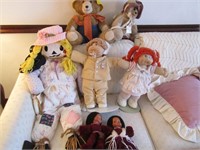 Teddy Bears, cabbage patch kids dolls
