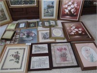 Assortment of pictures & frames