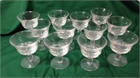 Set of 12 crystal glassware